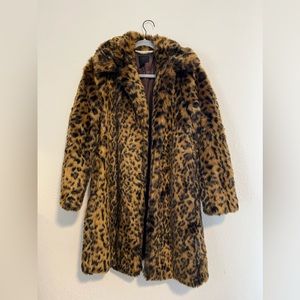 Classic J. Crew Collection faux fur coat. Size Small.